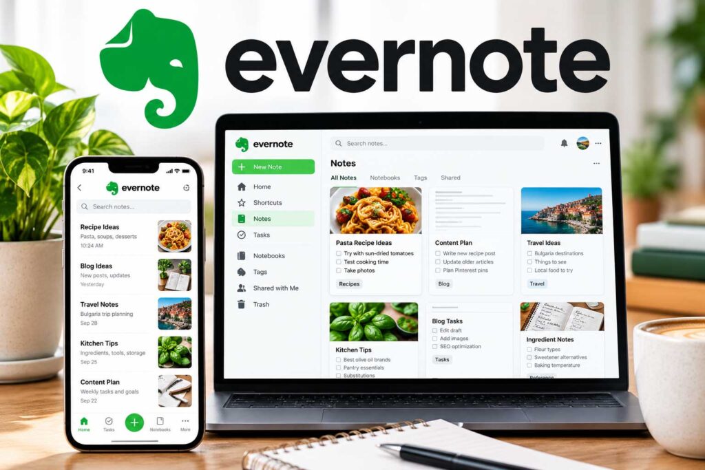 Evernote writing productivity tools