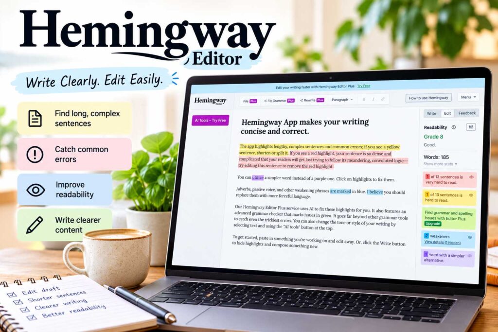 Hemingway Editor writing tools for bloggers