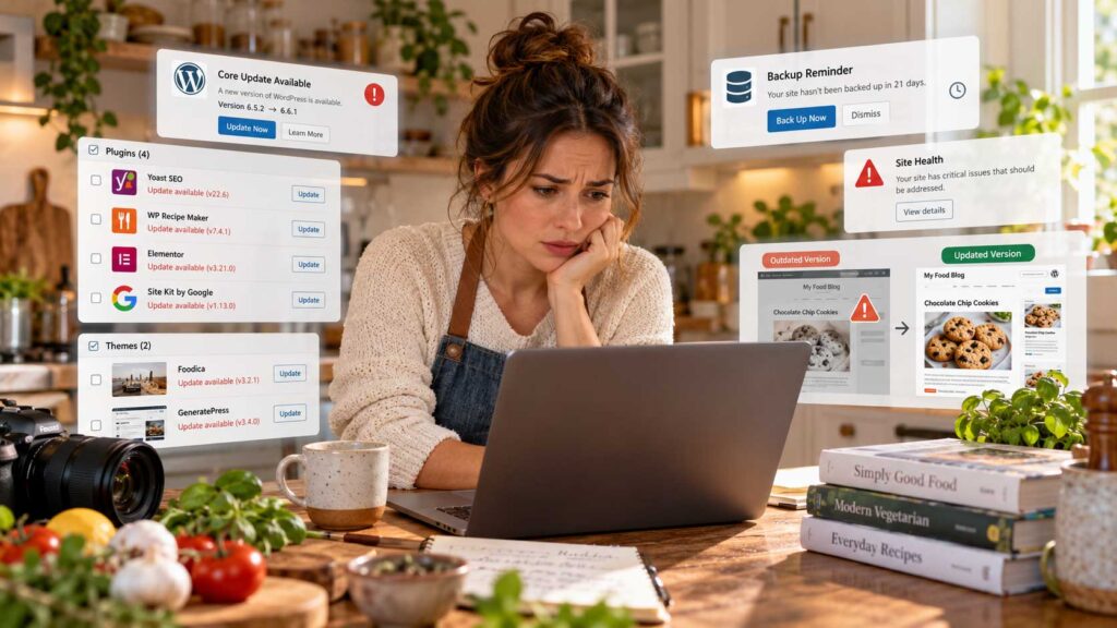 Skipping WordPress Updates WordPress tips for food bloggers