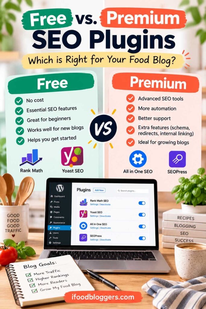 SEO plugins for food blogs free vs paid
