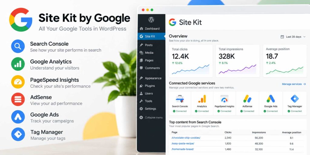 Site Kit by Google for wordpress