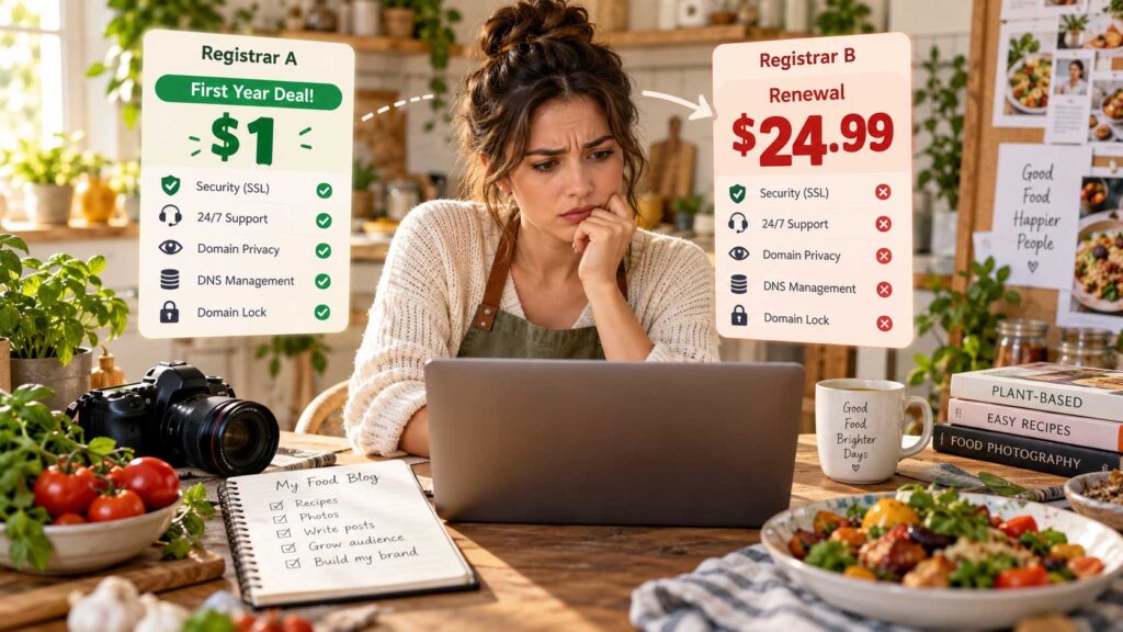 choosing food blog domain name mistakes