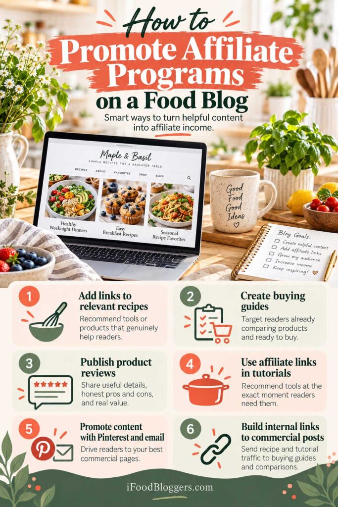How to Promote Affiliate Programs on a Food Blog