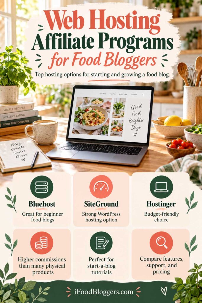 Web Hosting Affiliate Programs for Food Bloggers