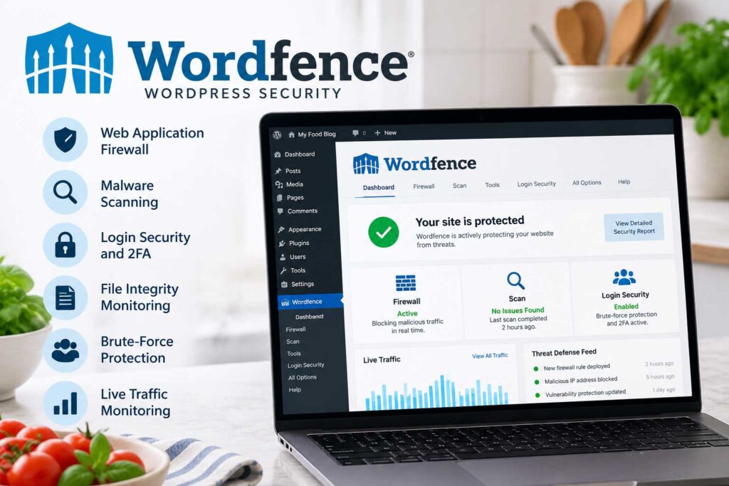 Wordfence Security WordPress security plugins for food bloggers