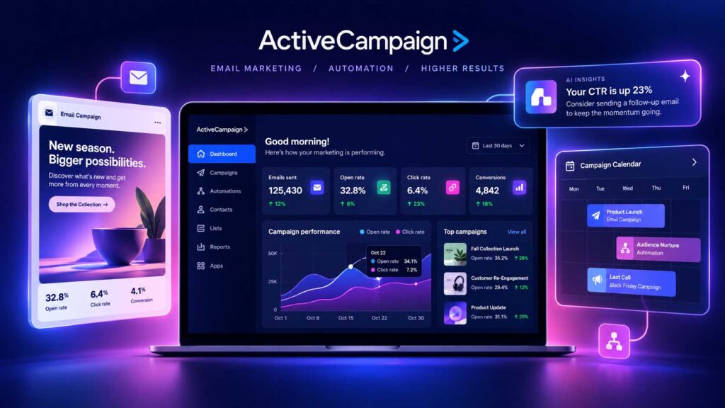 ActiveCampaign email marketing software for bloggers