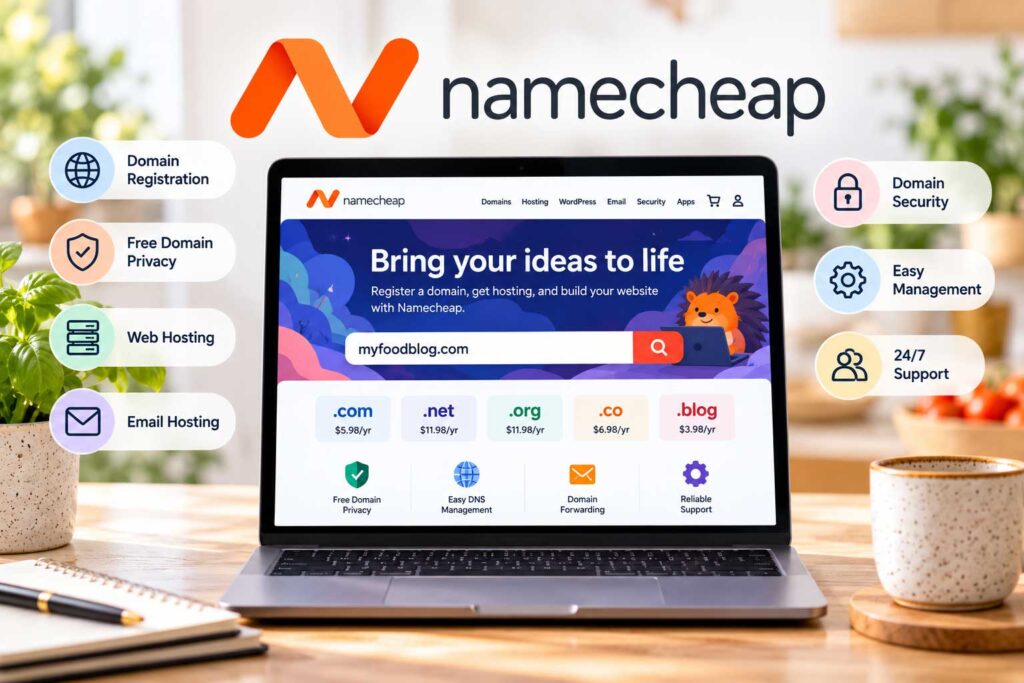 Namecheap domain registrar and hosting