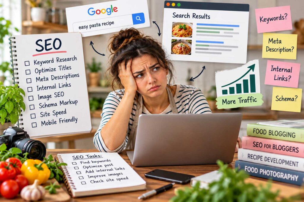 food blog SEO beginner food blogger mistakes