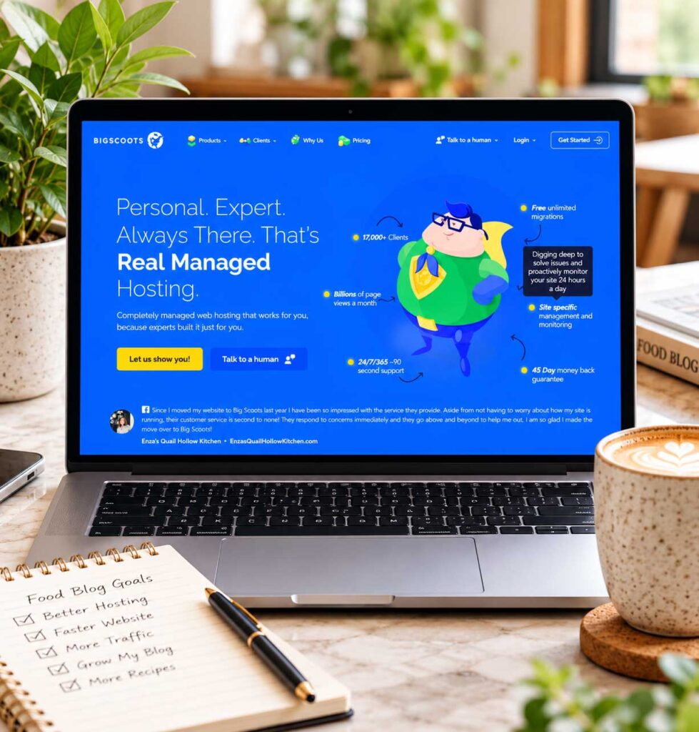BigScoots hosting best web hosting for food blogs