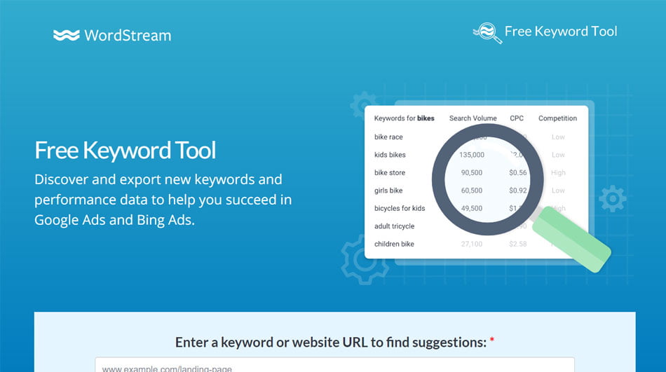 WordStream Keyword Tool