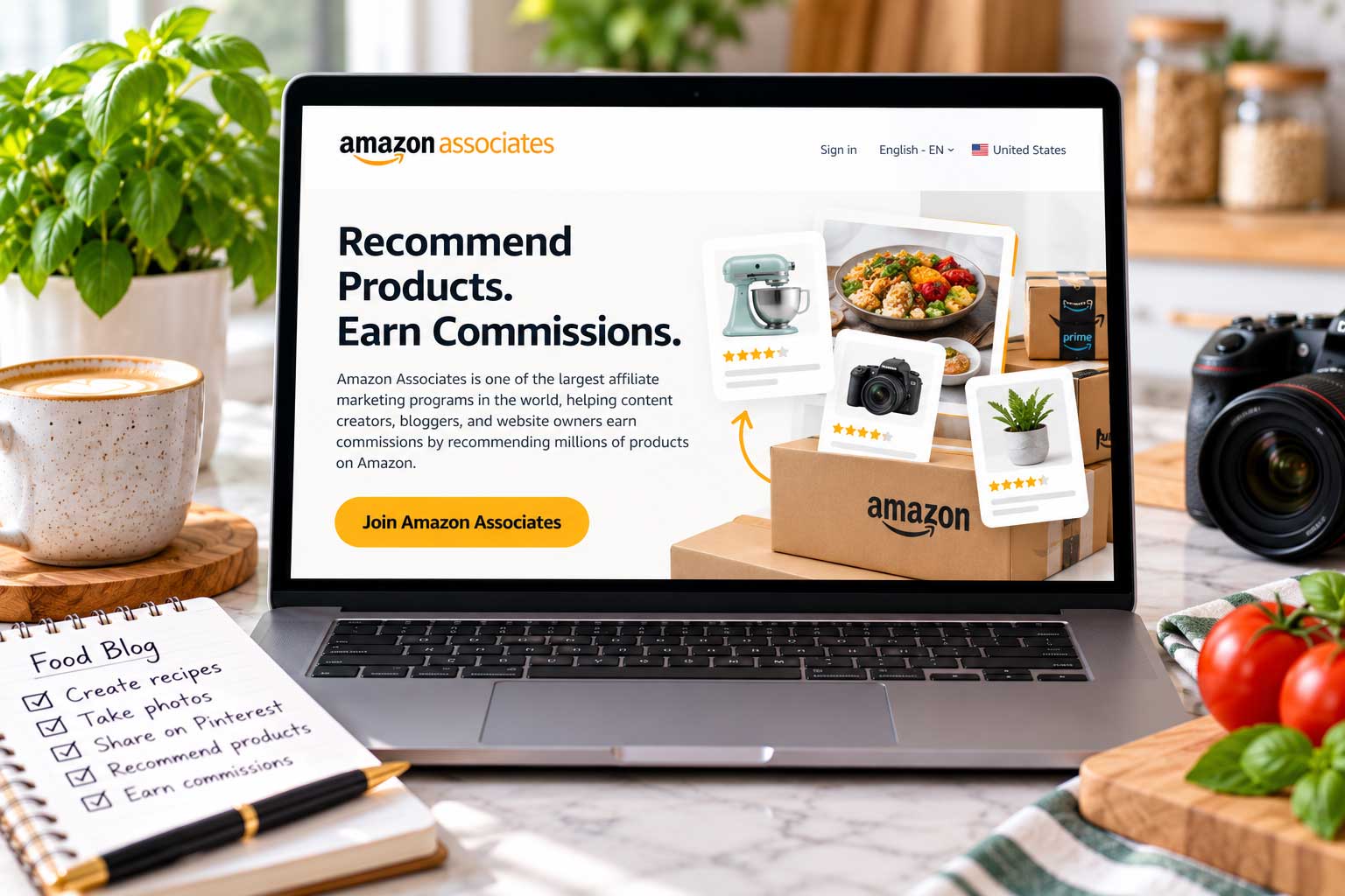 Amazon Associates Best Affiliate Program for Food Bloggers