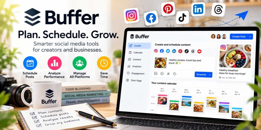 Buffer Best Social Media Scheduling Tool for Food Bloggers