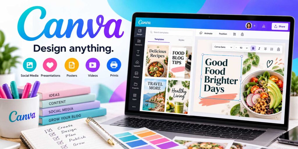 Canva Best Design Tool for Food Bloggers and Pinterest Graphics