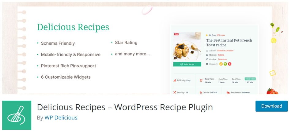 Delicious Recipes WordPress Recipe Plugin