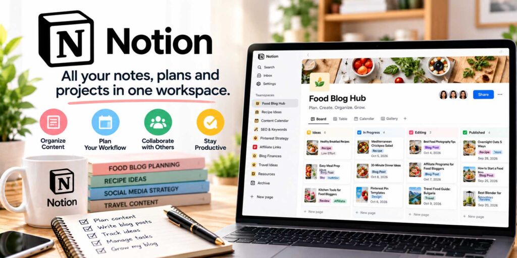 Notion Best All-in-One Planning Tool for Food Bloggers