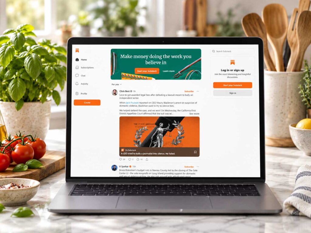 Substack Best for Newsletter-First Food Creators