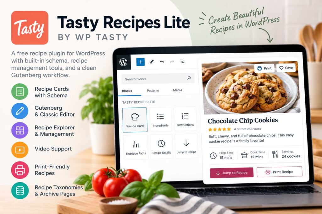 Tasty Recipes Lite WordPress recipe plugin