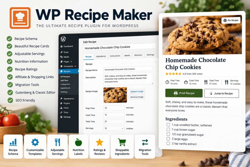 WP Recipe Maker WordPress recipe plugin