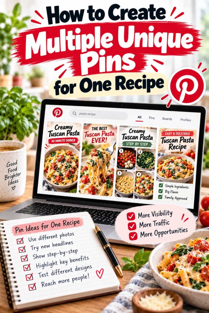 How to Create Multiple Unique Pins for One Recipe