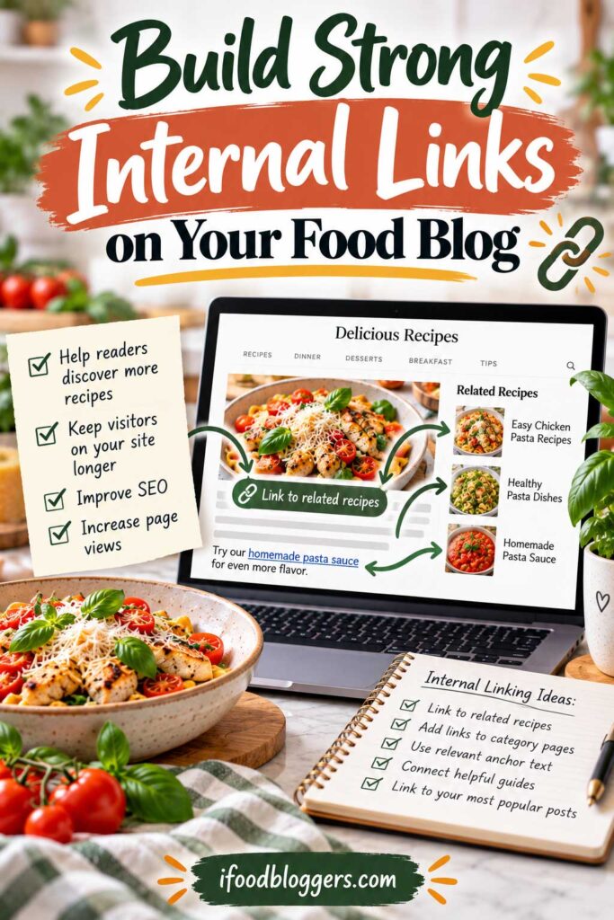 Build Strong Internal Links to help with food blog traffic