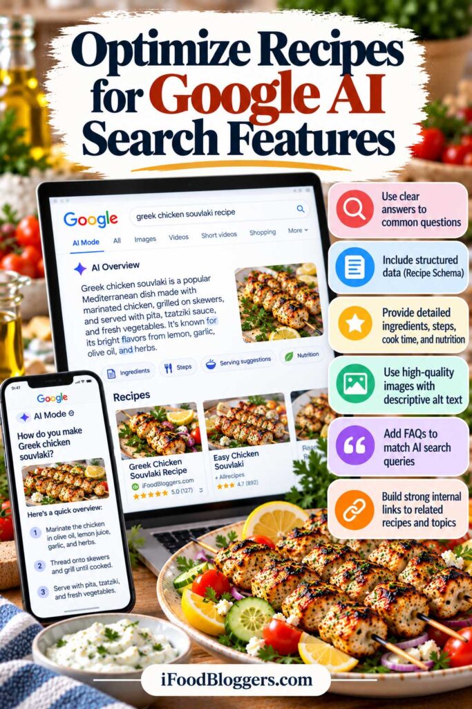 Optimize Recipes for Google AI Search Features