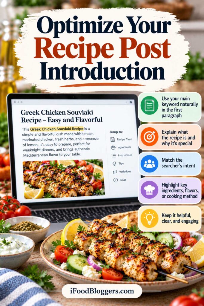 Optimize Your Recipe Post Introduction