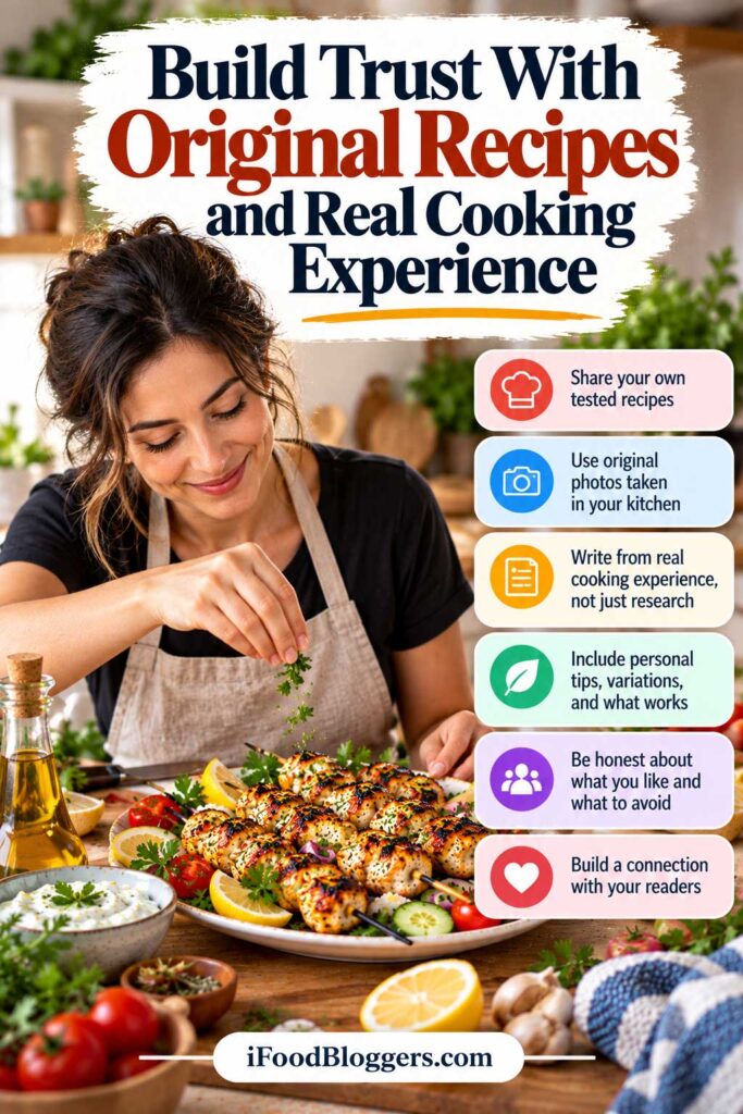 Original Recipes and Real Cooking Experience