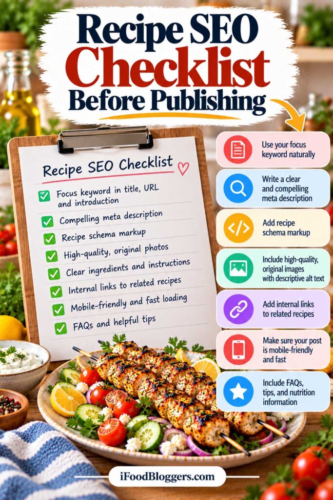 Recipe SEO Checklist Before Publishing