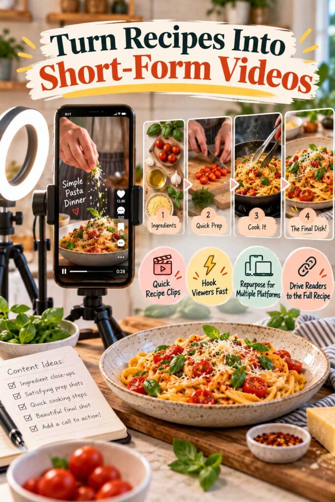 Tip Turn Recipes Into Short-Form Videos