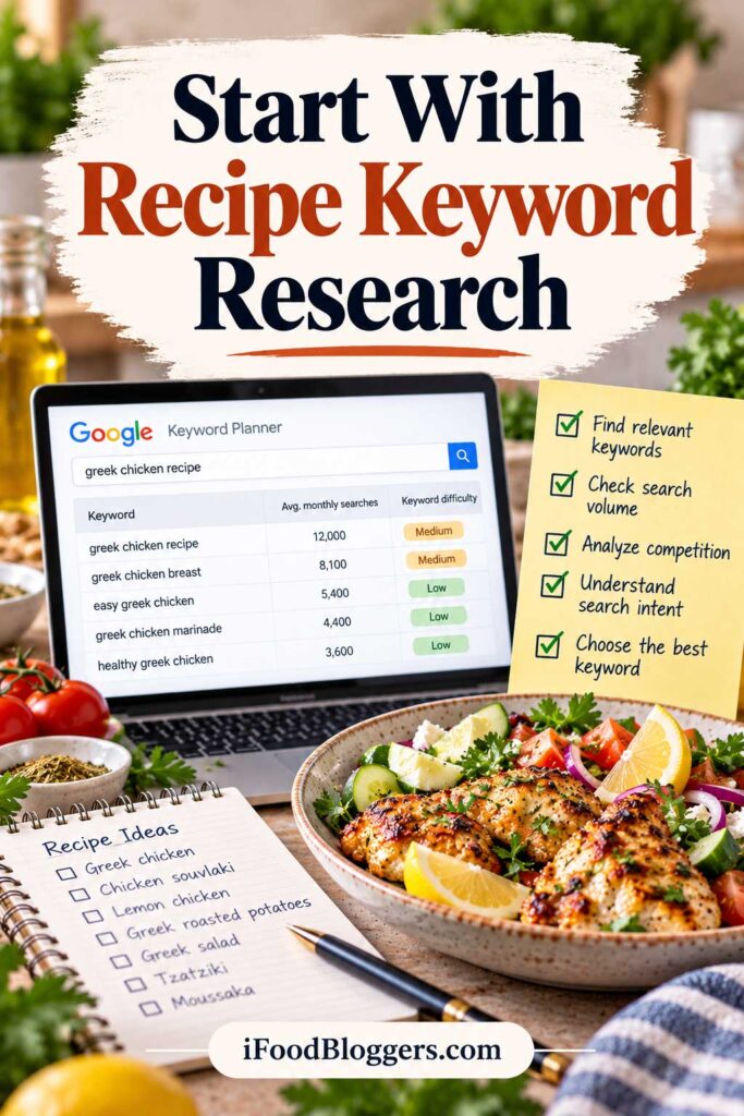 recipe post SEO Start With Recipe Keyword Research