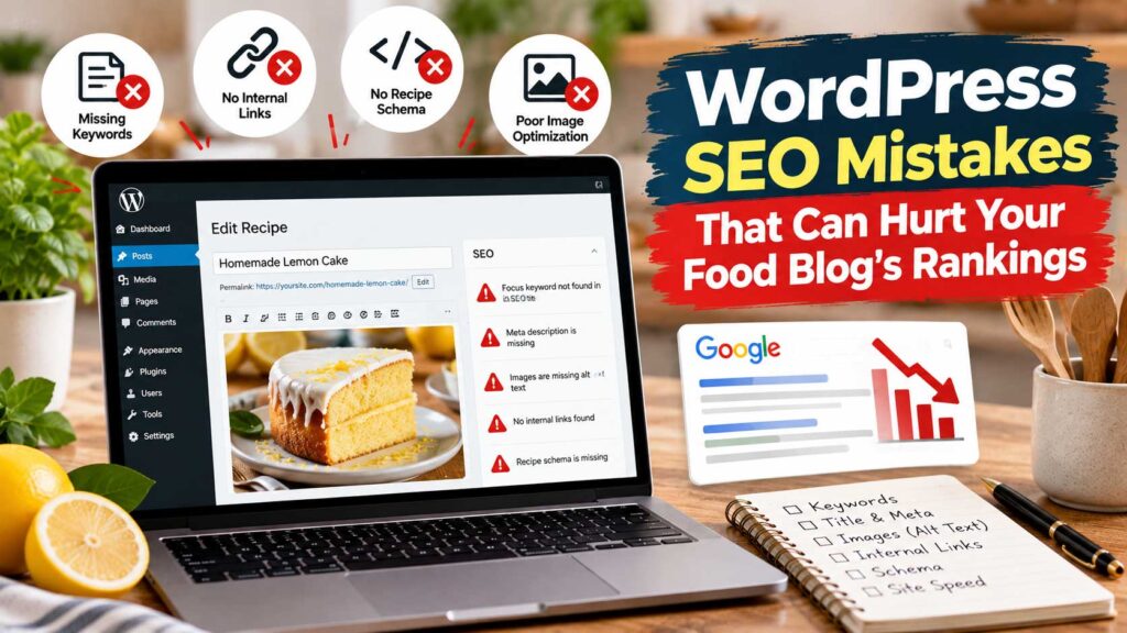 WordPress SEO Mistakes food bloggers make